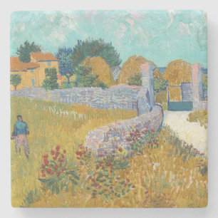 Vincent Van Gogh Vintages Bauernhaus in der Proven Steinuntersetzer