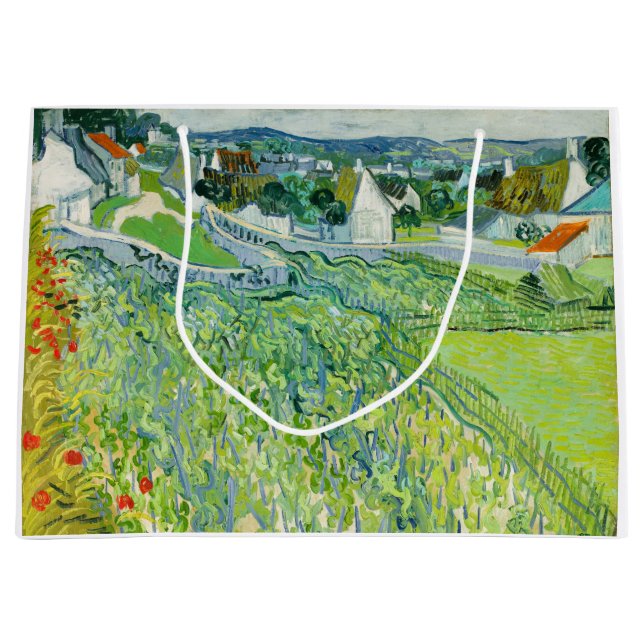 Vincent van Gogh - Weinberge in Auvers Große Geschenktüte (Vorderseite)