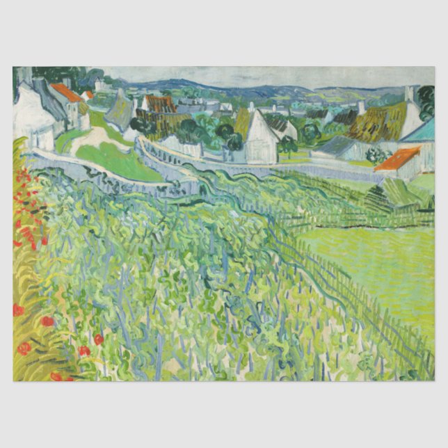 Vincent van Gogh - Weinberge in Auvers Seidenpapier (Vorderseite)