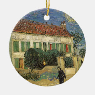 Vincent van Gogh - Weißes Haus bei Nacht Keramikornament