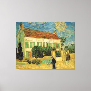 VINCENT VAN GOGH - WEISSES HAUS BEI NACHT LEINWAND