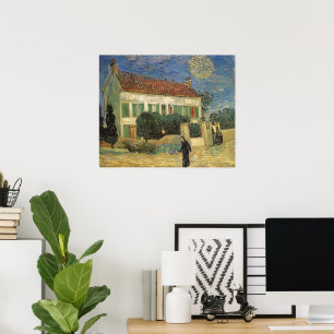Vincent van Gogh - Weißes Haus bei Nacht Poster