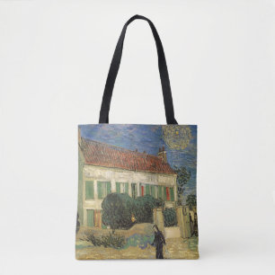 Vincent van Gogh - Weißes Haus bei Nacht Tasche