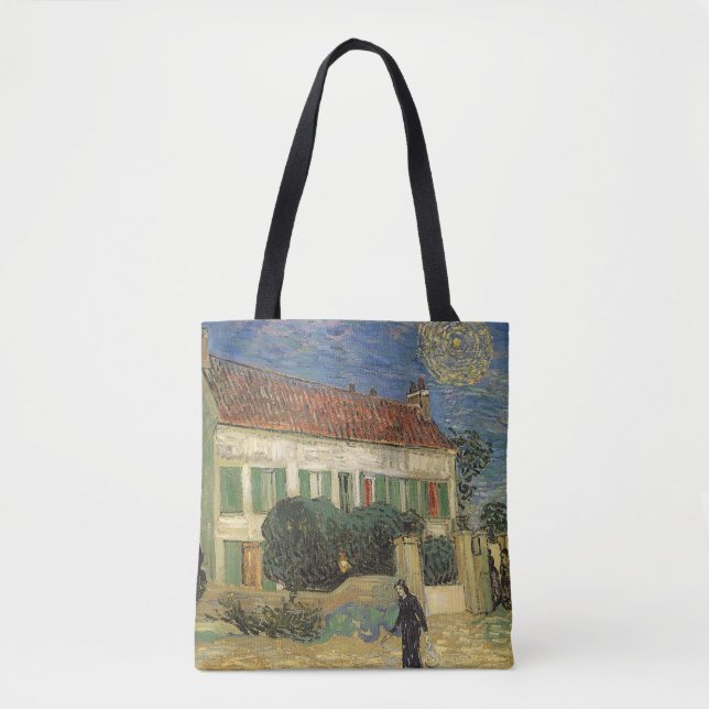 Vincent van Gogh - Weißes Haus in der Nacht Tasche (Vorderseite)