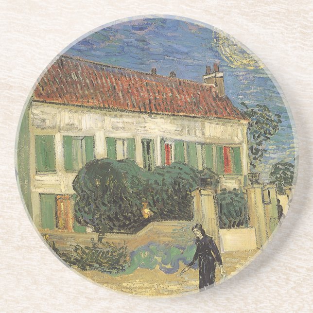 Vincent van Gogh - Weißes Haus in der Nacht Untersetzer (Vorne)