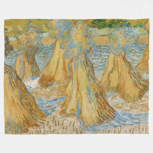 Vincent van Gogh - Weizenblätter Fleecedecke