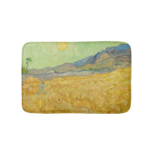 Vincent van Gogh - Weizenfeld mit einem Schnitter Badematte