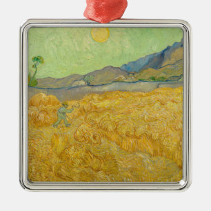 Vincent van Gogh - Weizenfeld mit einem Schnitter Ornament Aus Metall