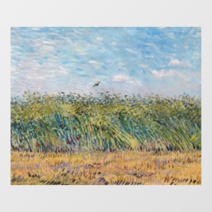 Vincent van Gogh - Weizenfeld mit einer Lerche Fensteraufkleber