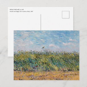 Vincent van Gogh - Weizenfeld mit einer Lerche Postkarte