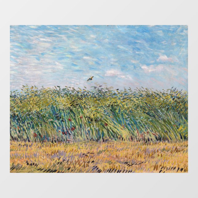 Vincent van Gogh - Weizenfeld mit Lark Fensteraufkleber (Blatt)