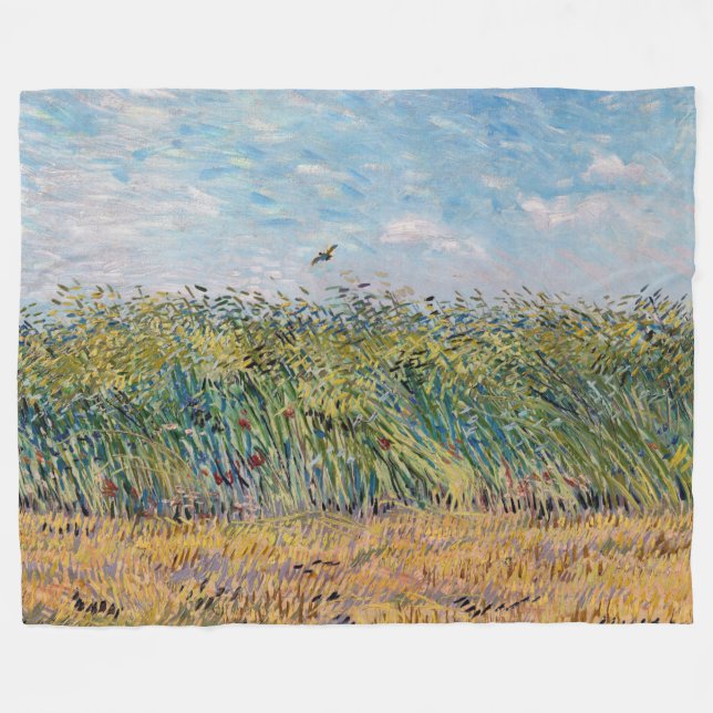 Vincent van Gogh - Weizenfeld mit Lark Fleecedecke (Vorderseite (Horizontal))