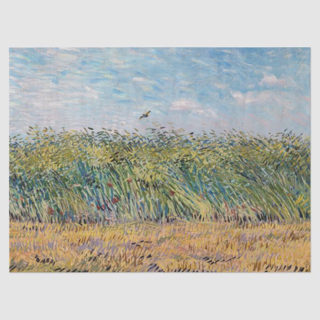 Vincent van Gogh - Weizenfeld mit Lark Seidenpapier (Vorderseite)