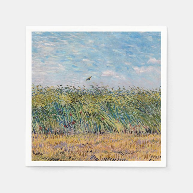 Vincent van Gogh - Weizenfeld mit Lark Serviette (Vorderseite)