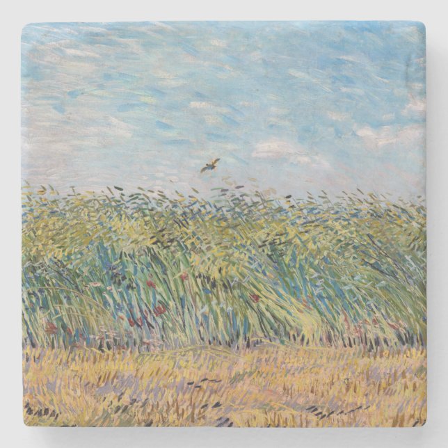 Vincent van Gogh - Weizenfeld mit Lark Steinuntersetzer (Vorderseite)