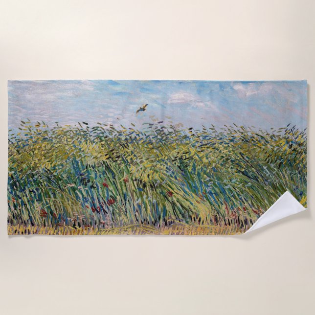 Vincent van Gogh - Weizenfeld mit Lark Strandtuch (Vorderseite)