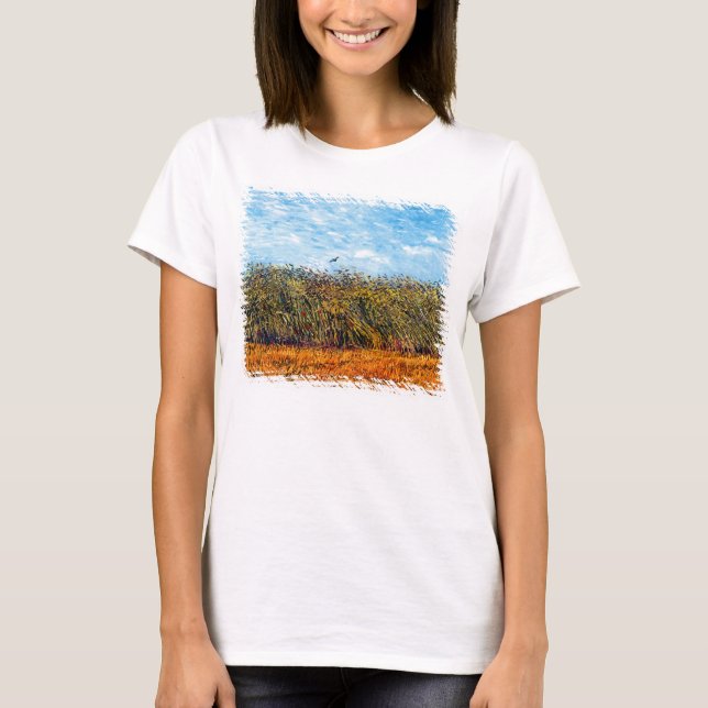 Vincent Van Gogh - Weizenfeld mit Park T-Shirt (Vorderseite)