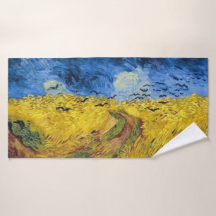 Vincent van Gogh - Weizenfeld mit Raben Badhandtuch Set