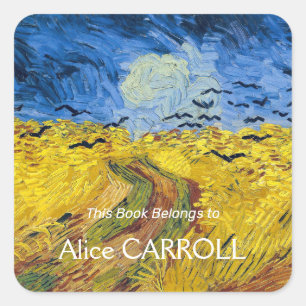 Vincent van Gogh - Weizenfeld mit Raben Quadratischer Aufkleber