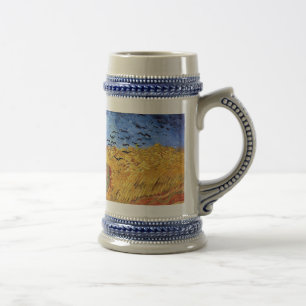 Vincent Van Gogh - Weizenfeld mit schwarzen Krähen Bierglas
