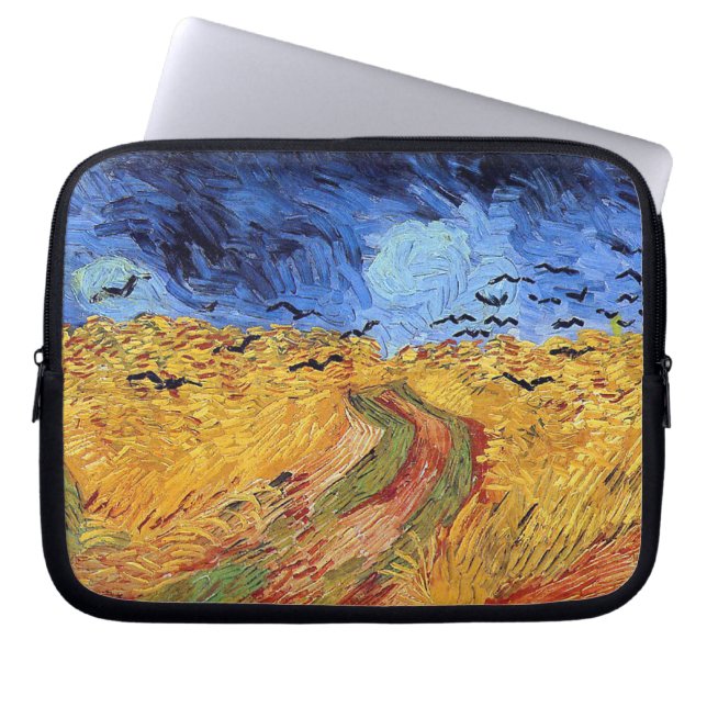 Vincent Van Gogh - Weizenfeld mit schwarzen Krähen Laptopschutzhülle (Vorderseite)