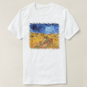 Vincent Van Gogh - Weizenfeld mit schwarzen Krähen T-Shirt