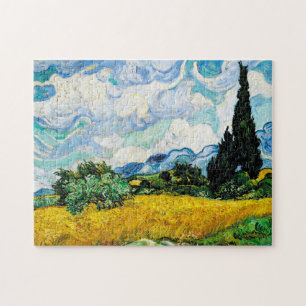 Vincent Van Gogh Weizenfeld mit Zypressen