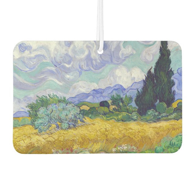 Vincent Van Gogh - Weizenfeld mit Zypressen Autolufterfrischer (Vorderseite)