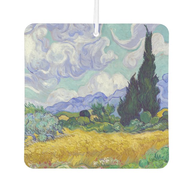 Vincent Van Gogh - Weizenfeld mit Zypressen Autolufterfrischer (Vorderseite)