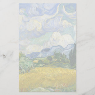 Vincent Van Gogh Weizenfeld mit Zypressen Briefpapier