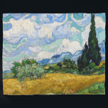 Vincent Van Gogh - Weizenfeld mit Zypressen Fleecedecke<br><div class="desc">Weizenfeld mit Zypressen / Champ de ble avec cypres - Vincent Van Gogh,  Juli 1889</div>