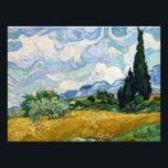 Vincent van Gogh - Weizenfeld mit Zypressen Fotodruck<br><div class="desc">Weizenfeld mit Zypressen von Vincent van Gogh, 1889. Vincent van Gogh war ein niederländischer postimpressionistischer Maler, der zu den bekanntesten und einflussreichsten Persönlichkeiten in der Geschichte der Western-Kunst gehört. In etwas mehr als einem Jahrzehnt hat er ungefähr 2100 Kunstwerke erschaffen, darunter etwa 860 Ölgemälde, die meisten davon in den letzten...</div>