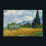 Vincent Van Gogh - Weizenfeld mit Zypressen Fußmatte<br><div class="desc">Weizenfeld mit Zypressen / Champ de ble avec cypres - Vincent Van Gogh,  Juli 1889</div>