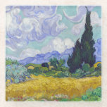 Vincent Van Gogh - Weizenfeld mit Zypressen Glasuntersetzer<br><div class="desc">Weizenfeld mit Zypressen / Champ de ble avec cypres - Vincent Van Gogh,  September 1889</div>