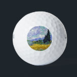 Vincent Van Gogh - Weizenfeld mit Zypressen Golfball<br><div class="desc">Weizenfeld mit Zypressen / Champ de ble avec cypres - Vincent Van Gogh,  September 1889</div>