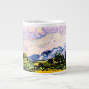 Vincent Van Gogh Weizenfeld mit Zypressen Jumbo-Tasse
