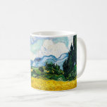 Vincent Van Gogh Weizenfeld mit Zypressen Kaffeetasse<br><div class="desc">Vincent Van Gogh Weizenfeld mit Zypressen</div>