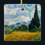 Vincent Van Gogh - Weizenfeld mit Zypressen Keramikornament<br><div class="desc">Weizenfeld mit Zypressen / Champ de ble avec cypres - Vincent Van Gogh,  Juli 1889</div>