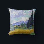 Vincent Van Gogh - Weizenfeld mit Zypressen Kissen<br><div class="desc">Weizenfeld mit Zypressen / Champ de ble avec cypres - Vincent Van Gogh,  September 1889</div>