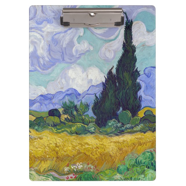 Vincent Van Gogh - Weizenfeld mit Zypressen Klemmbrett (Vorderseite)