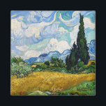 Vincent Van Gogh - Weizenfeld mit Zypressen Magnet<br><div class="desc">Weizenfeld mit Zypressen / Champ de ble avec cypres - Vincent Van Gogh,  Juli 1889</div>