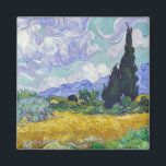 Vincent Van Gogh - Weizenfeld mit Zypressen Magnet<br><div class="desc">Weizenfeld mit Zypressen / Champ de ble avec cypres - Vincent Van Gogh,  September 1889</div>