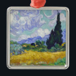 Vincent Van Gogh - Weizenfeld mit Zypressen Ornament Aus Metall<br><div class="desc">Weizenfeld mit Zypressen / Champ de ble avec cypres - Vincent Van Gogh,  September 1889</div>