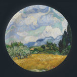 Vincent Van Gogh Weizenfeld mit Zypressen Pappteller<br><div class="desc">Vincent Van Gogh Wheat Field with Cypresses Fine Art A Wheatfield with Cypresses (gelegentlich A Cornfield with Cypresses genannt) ist eines von drei ähnlichen Ölgemälden von Vincent van Gogh aus dem Jahr 1889, die im Rahmen seiner Weizenfeldserie entstanden sind. Alle wurden im St. Paul-de-Mausole-Psychoasyl in Saint-Remy bei Arles, Frankreich, vollstreckt,...</div>