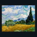 Vincent Van Gogh - Weizenfeld mit Zypressen Poster<br><div class="desc">Weizenfeld mit Zypressen / Champ de ble avec cypres - Vincent Van Gogh,  Juli 1889</div>