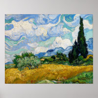 Vincent Van Gogh - Weizenfeld mit Zypressen