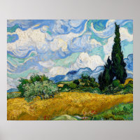 Vincent Van Gogh - Weizenfeld mit Zypressen