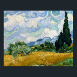 Vincent van Gogh - Weizenfeld mit Zypressen Poster<br><div class="desc">Weizenfeld mit Zypressen von Vincent van Gogh, 1889. Vincent van Gogh war ein niederländischer postimpressionistischer Maler, der zu den bekanntesten und einflussreichsten Persönlichkeiten in der Geschichte der Western-Kunst gehört. In etwas mehr als einem Jahrzehnt hat er ungefähr 2100 Kunstwerke erschaffen, darunter etwa 860 Ölgemälde, die meisten davon in den letzten...</div>