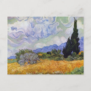 Vincent van Gogh - Weizenfeld mit Zypressen Postkarte