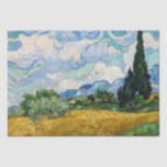 Vincent Van Gogh - Weizenfeld mit Zypressen Seidenpapier<br><div class="desc">Weizenfeld mit Zypressen / Champ de ble avec cypres - Vincent Van Gogh,  Juli 1889</div>